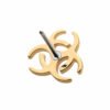 Biohazard Symbol Top -14kt Yellow gold - Image 4