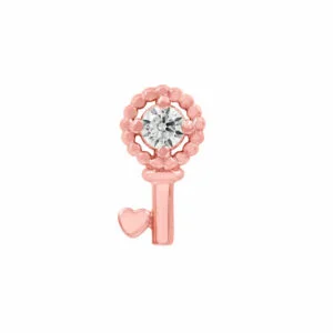 Key With Heart -14Kt Rose Gold