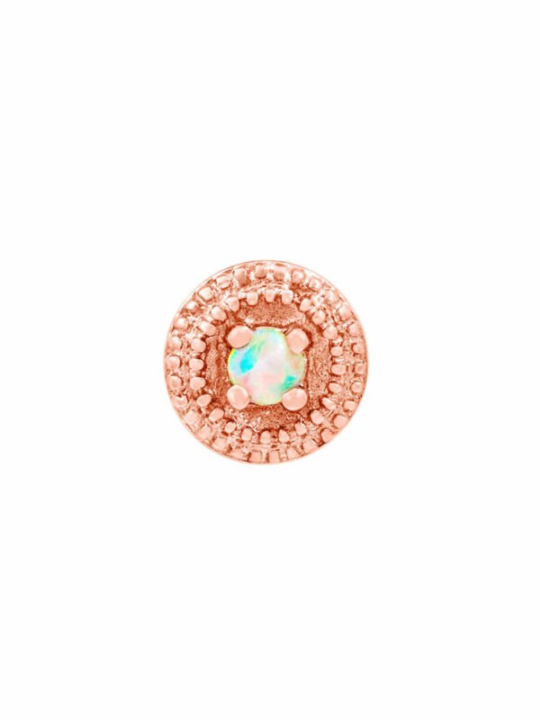 Round Double Millgrain -14Kt Rose Gold