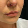 Piercing Ring With Bezel Set Clear Zirconia -24Kt Gold PVD Titanium - Image 3