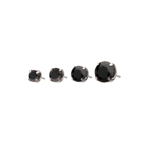 Black Prong Set Zirconia Top -Titanium - Image 5