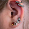 Piercing Ring With Single Hoop Full Clear Zirconia -Titanium - Image 6