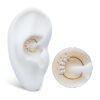 5-Cluster Marquise Zirconia Clicker-24Kt Gold PVD Titanium - Image 3