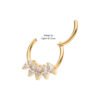 5-Cluster Marquise Zirconia Clicker-24Kt Gold PVD Titanium - Image 5