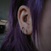 Piercing Ring With Single Hoop Full Clear Zirconia -Titanium - Image 4