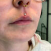 Prong Set Star Shape Zirconia Top -24Kt Gold PVD Titanium - Image 2