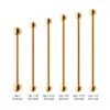 Internally Threaded Barbell -24Kt Gold PVD Titanium - Image 5