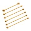 Internally Threaded Barbell -24Kt Gold PVD Titanium - Image 6