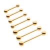 Internally Threaded Barbell -24Kt Gold PVD Titanium - Image 3