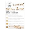 Internally Threaded Curved Barbell -24Kt Gold PVD Titanium - Image 6