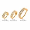 Triple Stacked With Zirconia Center Line Clicker -24Kt Gold PVD Titanium - Image 5