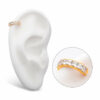 Channel Set Square Zirconia Clicker -24Kt Gold PVD Titanium - Image 2