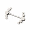 Nipple Jewelry With Zirconia 5-Cluster Ends -Titanium - Image 5