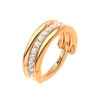 Triple Stacked With Zirconia Center Line Clicker -24Kt Gold PVD Titanium