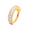 Channel Set Square Zirconia Clicker -24Kt Gold PVD Titanium
