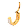 Channel Set Square Zirconia Clicker -24Kt Gold PVD Titanium - Image 5