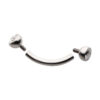 Curved Barbell With Bezel Set Zirconia Ends -Titanium - Image 3