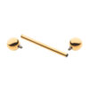 Internally Threaded Barbell -24Kt Gold PVD Titanium - Image 7