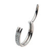 Piercing Ring With Double Row Clear Zirconia -Titanium - Image 3