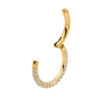 Clear Round Zirconia Gem Clicker -24Kt Gold PVD Titanium - Image 3