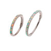 Earring With CNC Set White Opals -Titanium - Image 2
