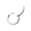 Oval Shape Clicker With Clear Zirconia -Titanium - Image 6