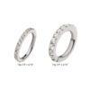 Oval Shape Clicker With Clear Zirconia -Titanium - Image 5