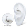 Oval Shape Clicker With Clear Zirconia -Titanium - Image 2