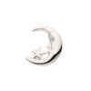 Moon Face & Star Top -14Kt White Gold