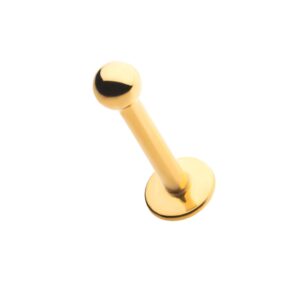 Sisäkierteinen labret lävistyskoru -24k PVD