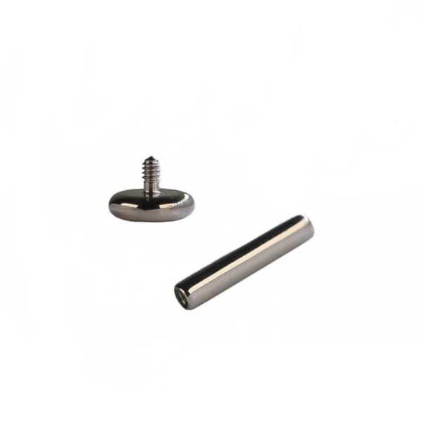 Sisäkierteinen labret kantaosa 4mm takaosalla -Titaani - Image 2
