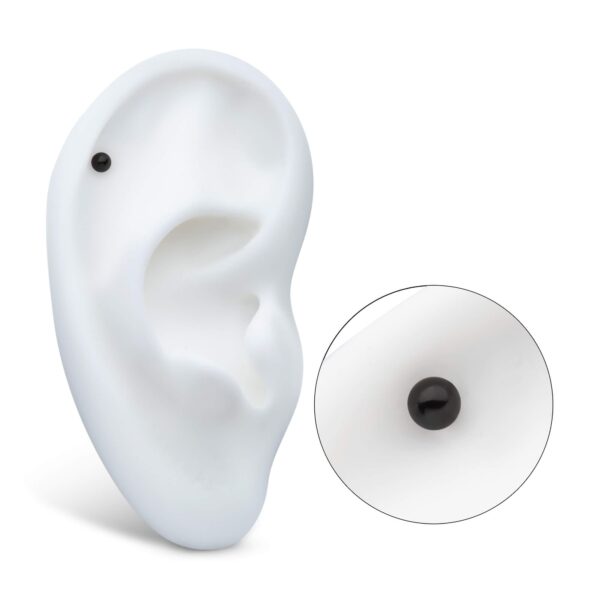 Labret lävistyskoru -Musta PVD pinnoitettu titaani - Image 2