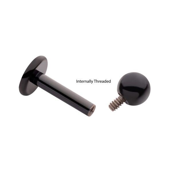 Labret lävistyskoru -Musta PVD pinnoitettu titaani - Image 4