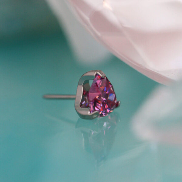 Neometal Heart Rubellite Top - Image 2